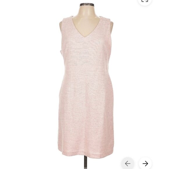 NWT Nicole Miller Pink Bouclé Looks Expensive Lined Sheath Knee Length Dress 10 - Picture 4 of 15
